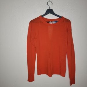 A.L.C Wool Open Back Orange Sweater
